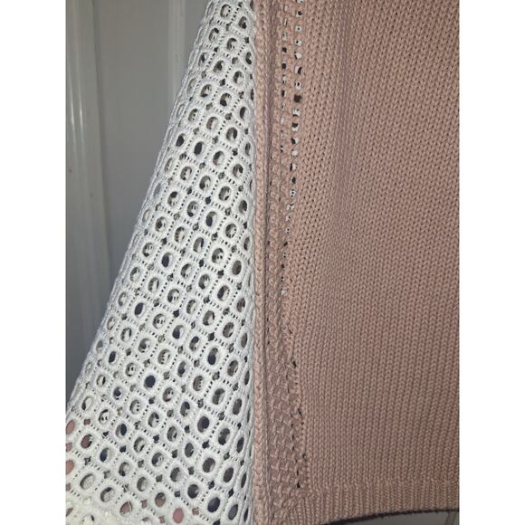 Anthropologie Moth Madeira Sweater Knit Eyelet Top Size XS Coquette Feminine‎ - Picture 5 of 6